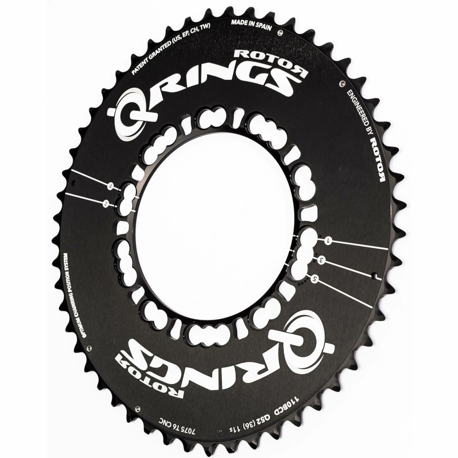 Components * | Bestsellers Rotor Q Aero Outer Chainring Black