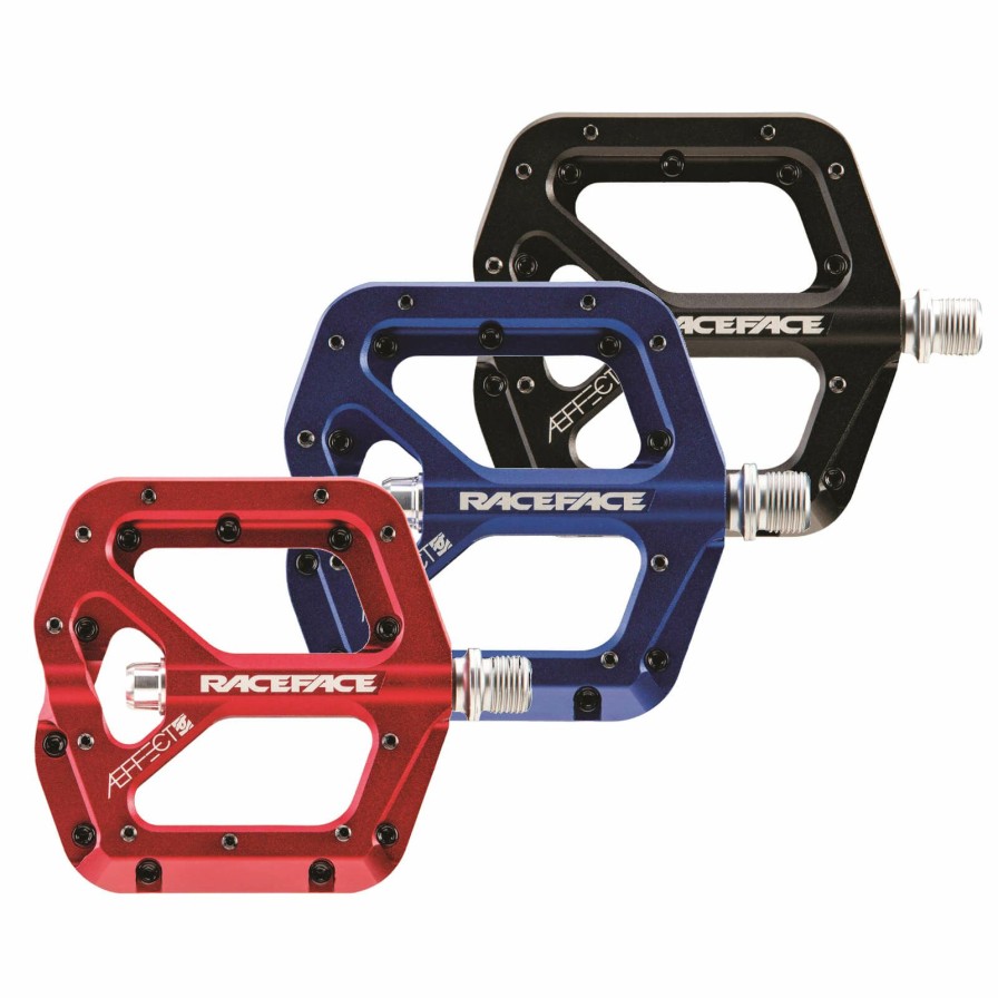 Components * | Reasonable Price Race Face Aeffect Mtb Pedals Blue