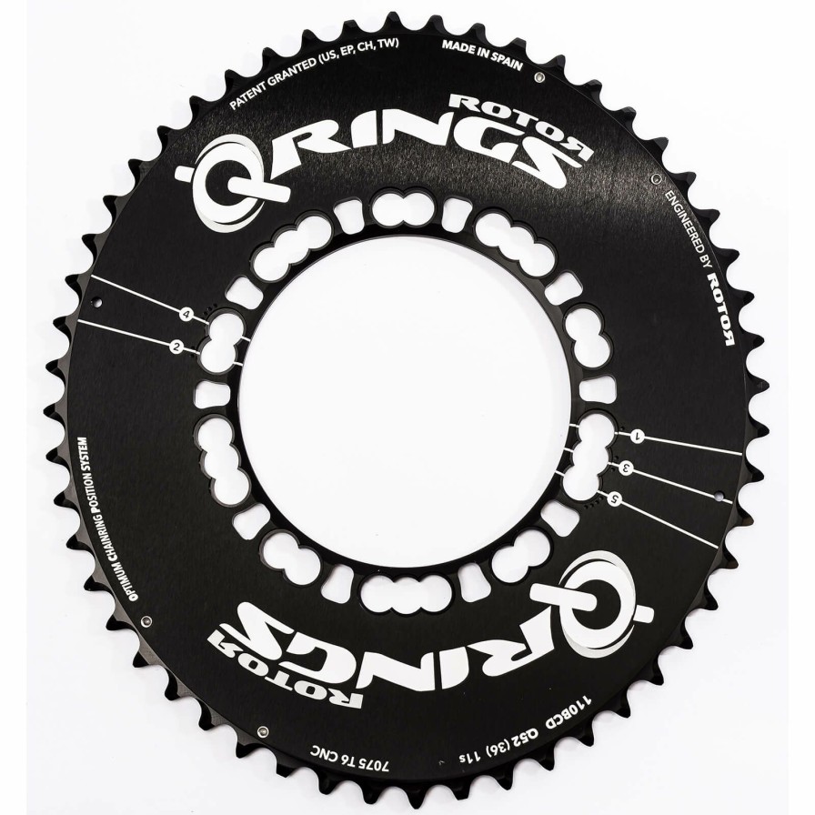 Components * | Best Sale Rotor Q Aero Outer Chainring 5 Bolt