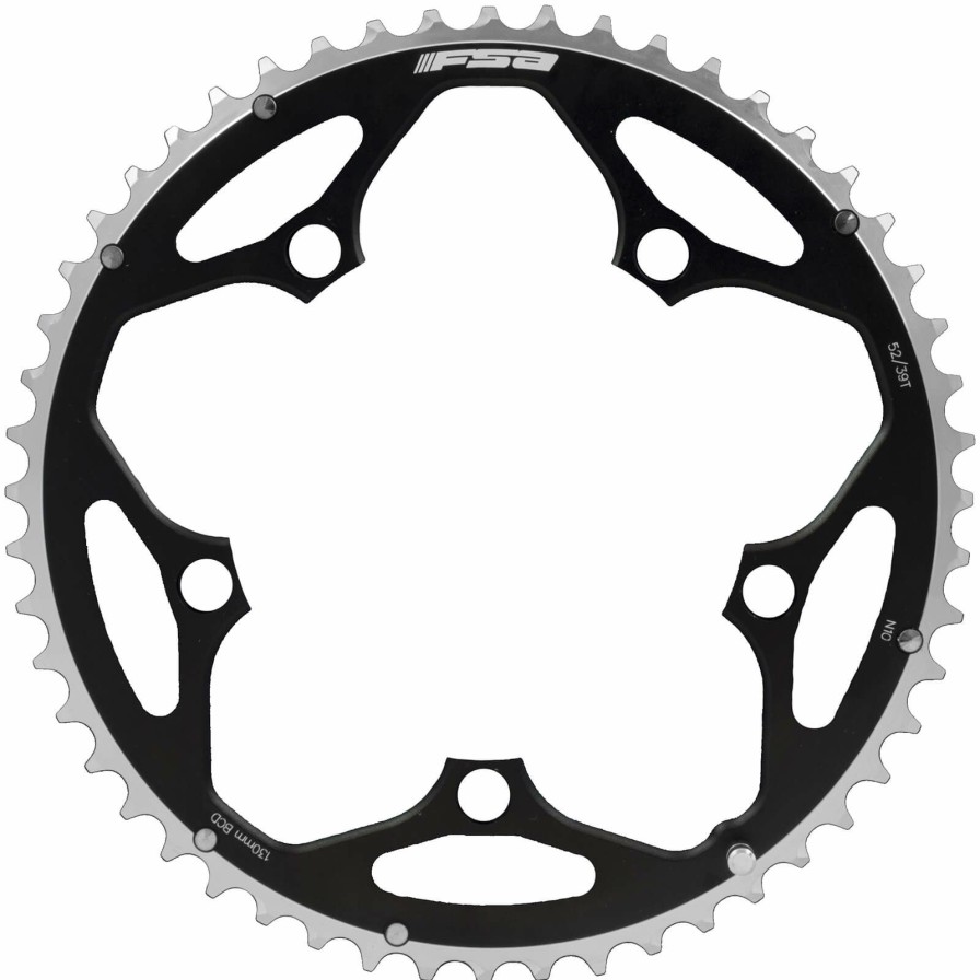 Components * | Quick Delivery Fsa Alloy Road Chainring (2 X 11, 130 X 53T, 5H, 12Mm Pin)